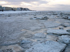 Eisschollen im Duhner Watt.